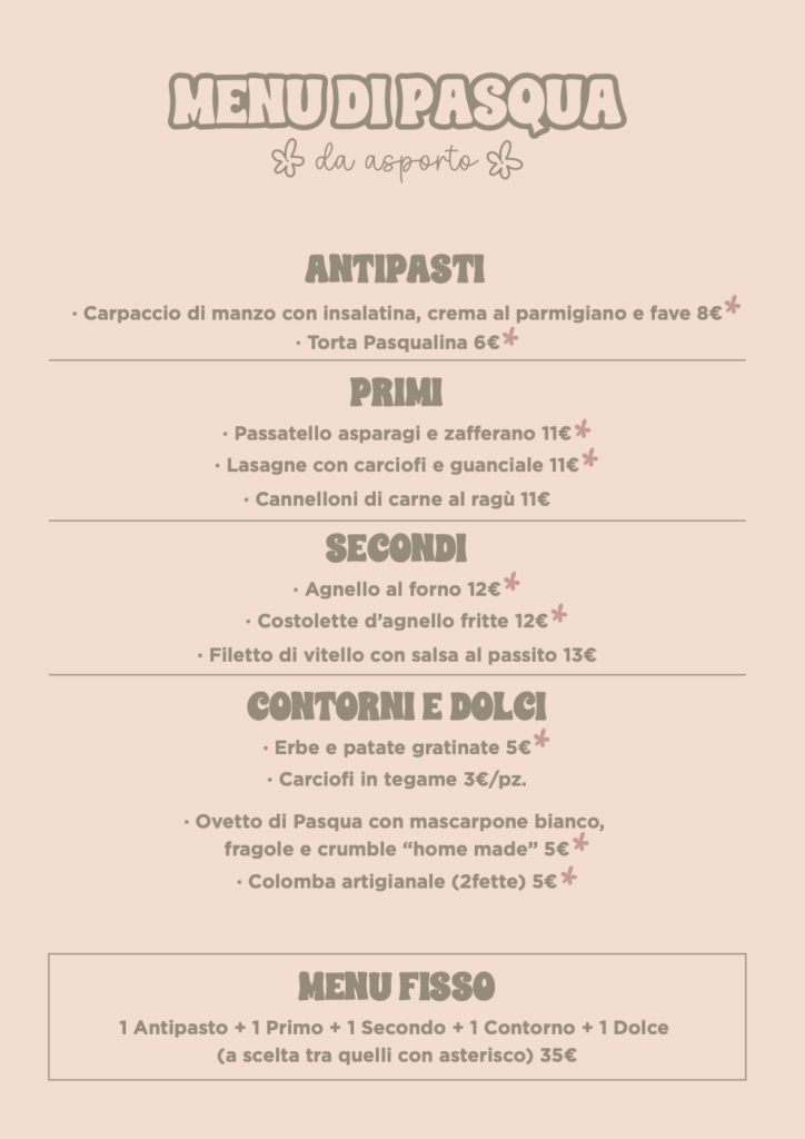 Menu Pasqua